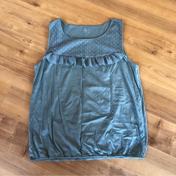 LOFT Dot Ruffle Tank - Picture 5 of 7